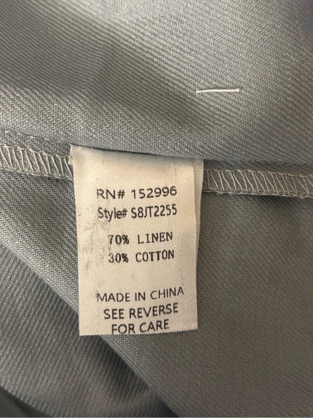 NWT Tulip B Light Blue Bow Front Tank Top Linen Blend - Picture 4 of 6